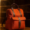 BACKPACK LEATHER STYLE RED BRICK