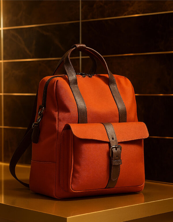 BACKPACK LEATHER STYLE RED BRICK
