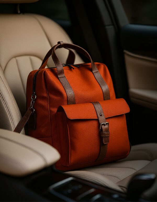 BACKPACK LEATHER STYLE RED BRICK