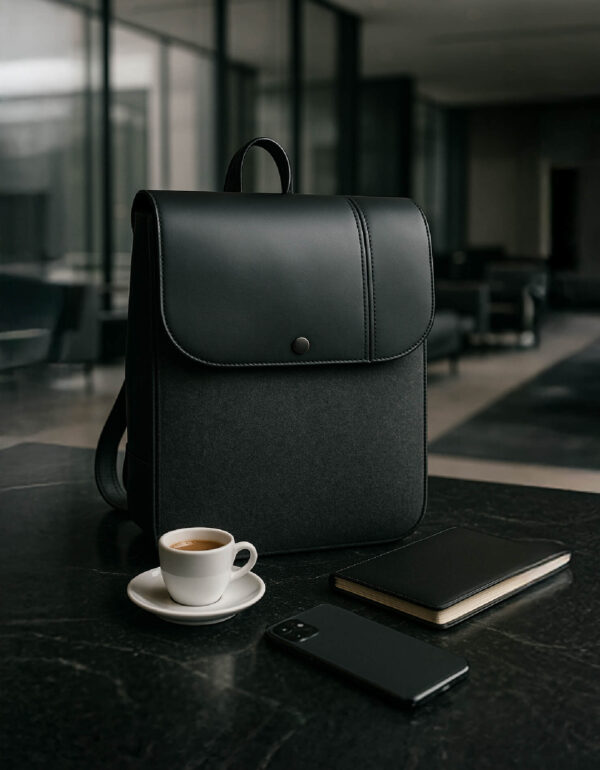 MOCHILA BUSINESS BLACK LEATHER
