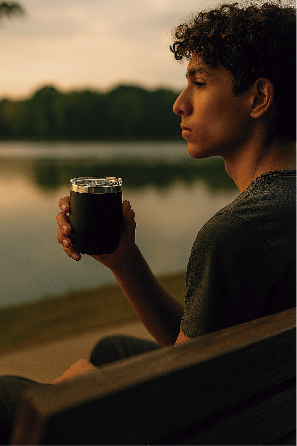 VASO VINO ACERO INOXIDABLE CON TAPA