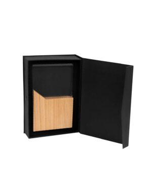 TROFEO DE CRISTAL CON BASE DE MADERA PREMIUM