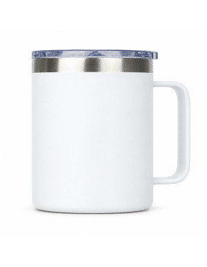 Taza térmica blanca de 14 oz con asa