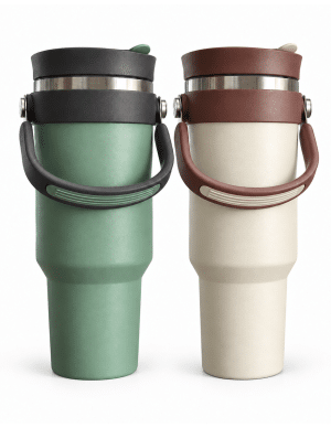 Termos Carga Fácil de 40 oz en verde y marfil