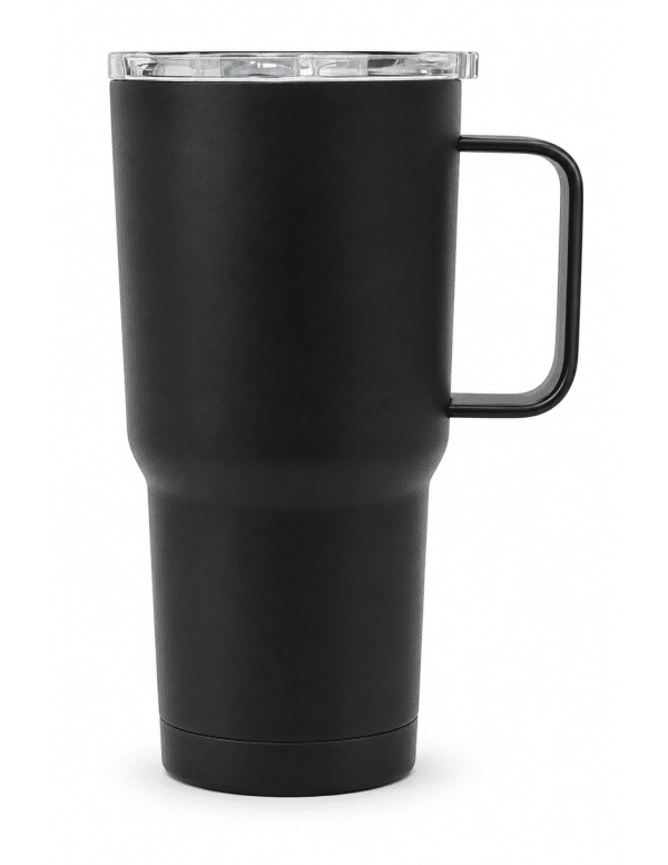 Termo negro de 20 oz con asa metálica